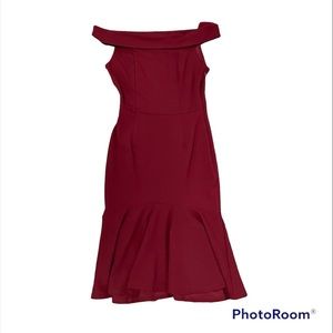 Knitee Woman’s Wedding Guest Cocktail Party Midi Dress B4